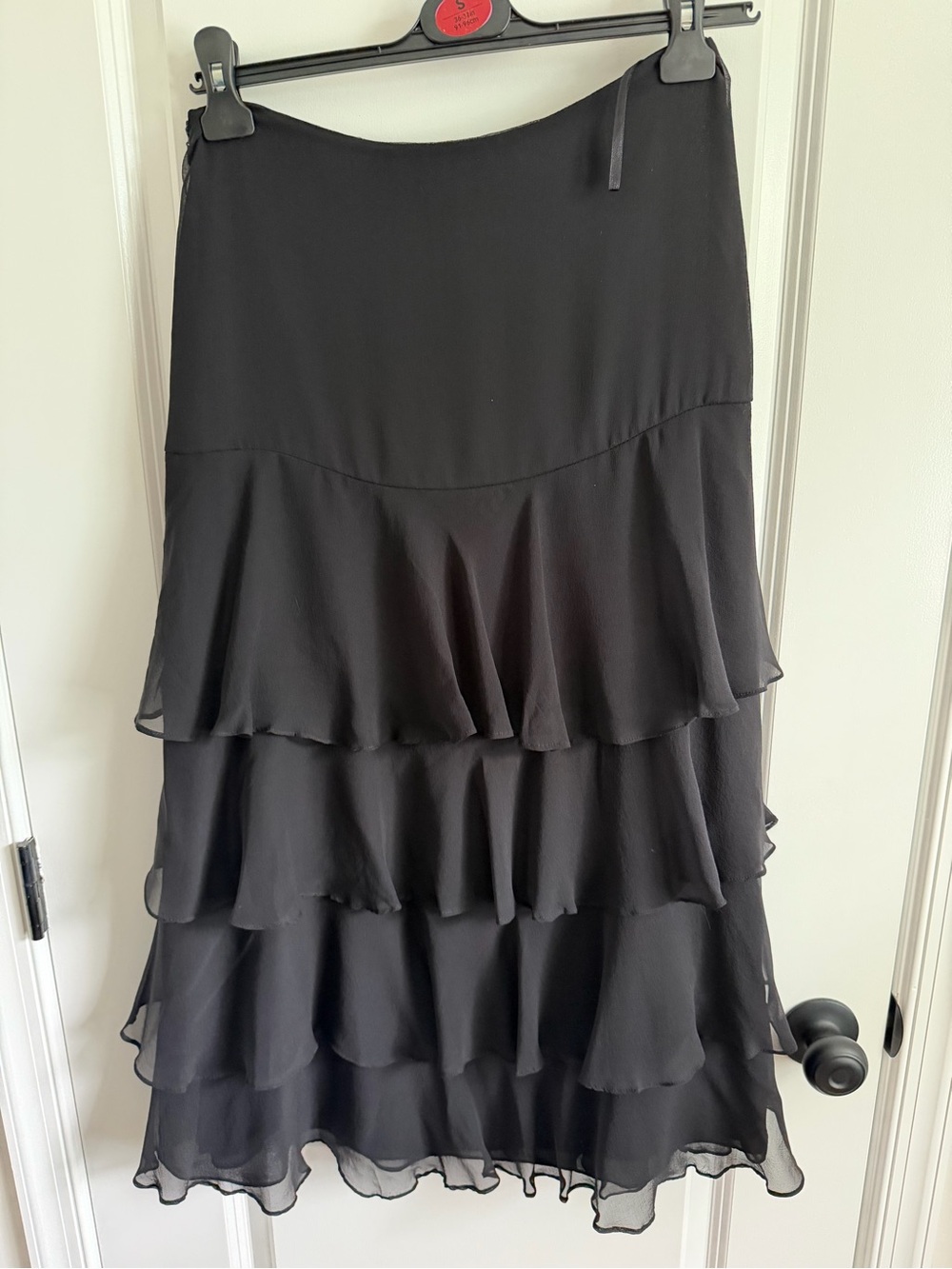 Ralph Lauren Black Tiered Ruffle Skirt